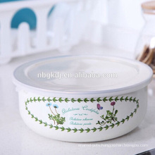 custom enamel ice bowl with PE lids & best quality and price